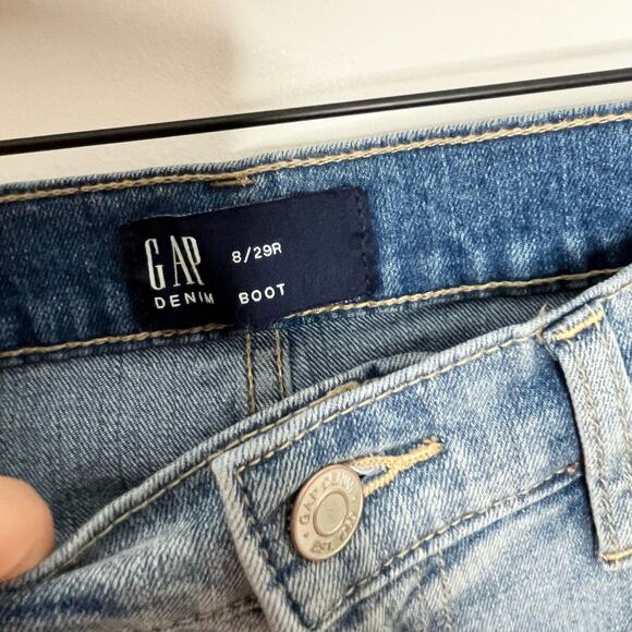 Gap Denim Womens Boot Cut Jeans 8/29 Light Wash Mid Rise Stretch Denim - Picture 5 of 12